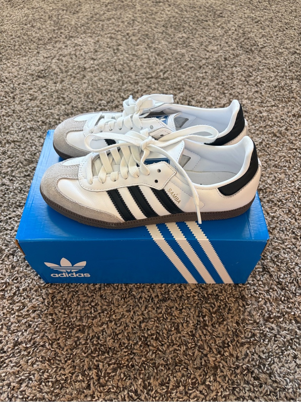 adidas Samba Low-Profile Sneaker in White, Black, Gray - Picture 7 of 12